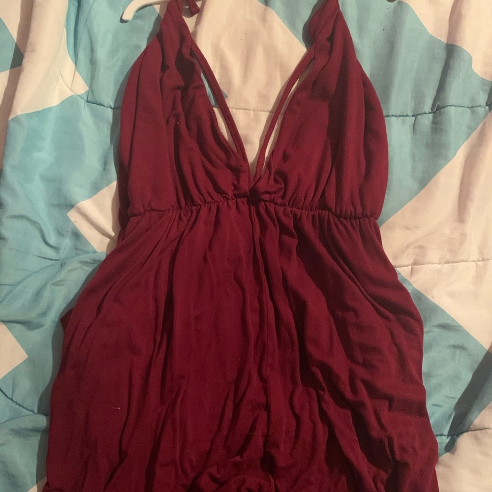 Maroon Jumpsuit